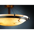 Fal-9682-35-mblk Alabaster Group Stone Glass Design Justice Semi-flush Ceilin