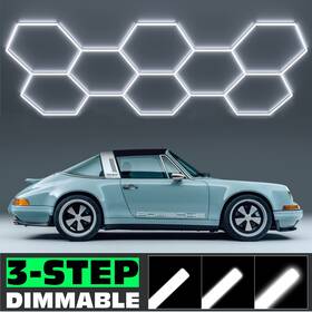 All4detail 577526243803 Led Hexagon Garage Lights Dimmable 6500k Car Detailing Shop Light For