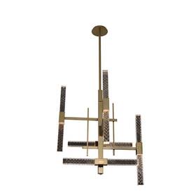 034971-038-fr001 Allegri Apollo 10 Light Led Chandelier Champagne Gold -