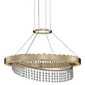 036355-039-fr001 Allegri 036355-fr001 Saturno 20 Inch W Led Ring Chandelier - Brass