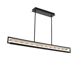036962-052-fr001 Allegri 036962-fr001 Capuccio 59inch.w Led Crystal Linear Chandelier Black