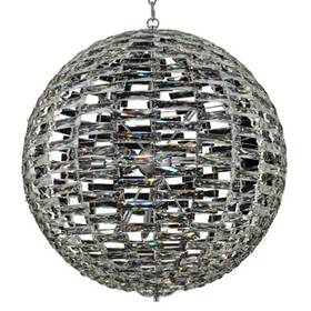 037256-010-fr001 Allegri 37256 Alta 12 Light 26 Inch W Crystal Pendant - Polished Chrome / Clear