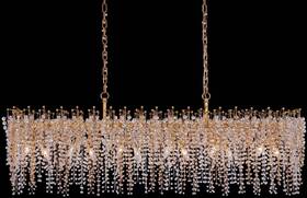 040561-062-fr008 Allegri 040561-fr008 Fuji 12 Light 60 Inch W Crystal Linear Pendant - True Brass