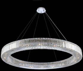 11713-010-fr001 Allegri 11713-fr001 Rondelle 18 Light 60 Inch W Crystal Pendant - Chrome