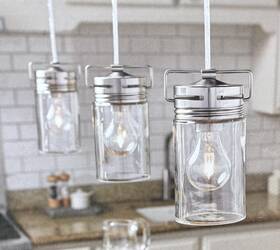 0661949 Allen Roth 0669149 Vallymede One Mini Pendant Glass Jar Nickel Farmhouse