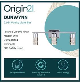 1362624 Allen Roth Dunwynn 3-light Chrome Modern Vanity Light #269