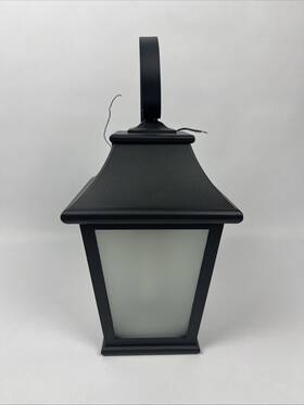 1479167 Allen&roth Coach Light Led Outdoor Lantern Wall 14 Inch Matte Black