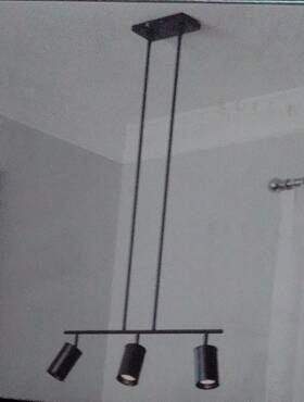 2592336 Allen Roth Mason 3-light Suspended Track Light Matte Black Led Adjustable Hgt