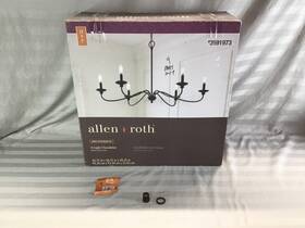 3591973 Allen Roth Providence 6 Light Chandelier Matte Black Replacement Eye And Nut