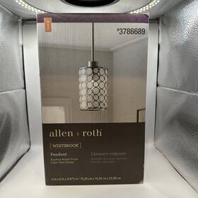 Allen Roth 748119147796 Lot Of 3 Westbrook Brushed Nickel Mini Hanging Pendant Shell Light