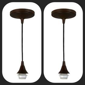 Cpm-1jbz Allen Roth Bronze Pendant Lights-set Of 2