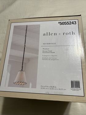 Elw70108d Allen Roth Sevierville Bronze Rustic Cone Mini Hanging Pendant Light - New