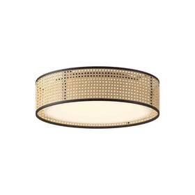 Fm479016rb-5cct Alora Mood Lyla 16 Inch 1-light 24-watt Rattan Integrated Led Flush Mount Light