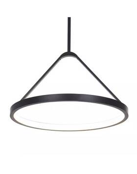 1007756525 Alsy Integrated Led Pendent Light 35w Matte Black Frosted Acrylic Shade Modern