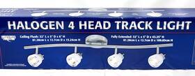 847889 Altair Lighting 4 Head Halogen Track Light Kit Satin Nickel And Glass Heads 32 Inch
