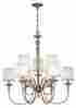 20303-013 Am-g-509 Locksley Eurofase Lighting 20303 9 Light 2 Tier Up Chandelier 773546213905