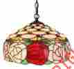 Am034hl16 Amora Tiffany Style Stained Glass Lighting Roses Pendant Fixture 16 617135446933
