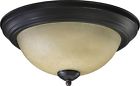 3073-13-95 Amber Light Glass Mount World Ceiling Flush Quorum Indoor 2-light
