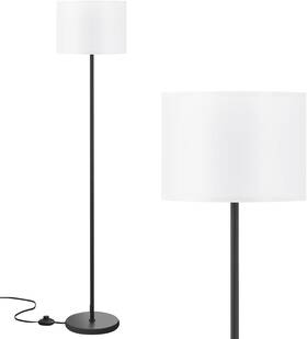 Abm-1868  Ambimall Modern Floor Lamp Simple Design With White Shade Foot Pedal Switch 60 Inch Small
