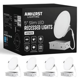 5isledal4 Amherst Lighting 5 Inch Slim Led Recessed Lights 4 Pack 5cct Selectable Color Temperature Dimma