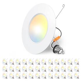 2700 Amico 850060697937 36 Pack 5/6 Inch 5cct Led Recessed Lighting Dimmable 11w 100w 1100lm