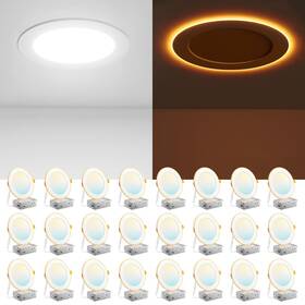 5cct Amico 850063371346 24 Pack 6 Inch Led Recessed Ceiling Light With Night 2700k/3000k/