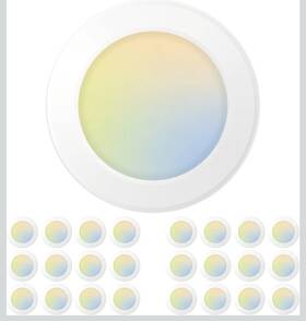 A1824ax0180-1 Amico 24-pack 5/6ftft Led Disk Lights Dimmable 12w 2700k-6000k Etl And Fcc