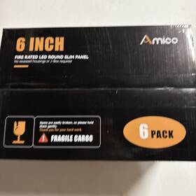 A18gl012406005 Amico 6 Pack Inch Fire Rated Led Recessed Lights 5cct 2700k-5000k Dimmable