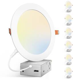 Hs-stc7515wh Amico 6 Pack 7 Inch 5cct Ultra-thin Led Canless Recessed Ceiling Light With J