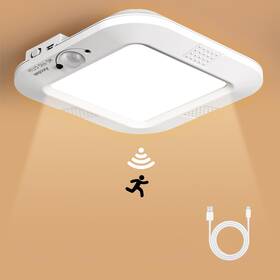Anotek 647625437974 Rechargeable Motion Sensor Ceiling Light 220lm 6000k Closet Lights Se