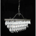 B767-th-356 Antique Drop 3-light Chandelier Copper Glass Crystal