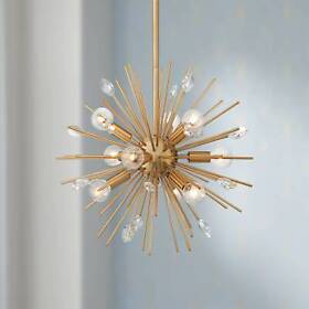 Tc1507201e Antique Gold Sputnik Pendant Chandelier 18inch Modern 9-light Fixture Dining Room