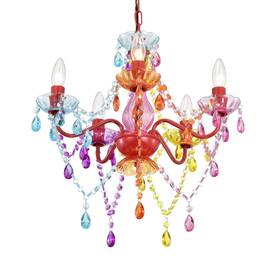 Antique House 734730719269 Modern Crystal Chandelier Elegant 5-light Small Hanging Light