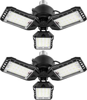 Aoretic 445025860827 2 Led Garage Lights Bulbs 80w 8000lm 6500k Shop Light Deformable E26/e27 New