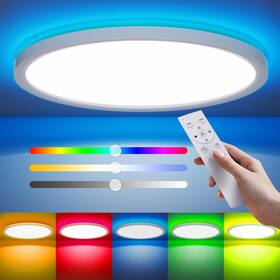 La-rc32w16a Aphyni Smart Ceiling Led Lights 15.8 Inch 36w 3600lm Round Rgb Flush Mount Ligh