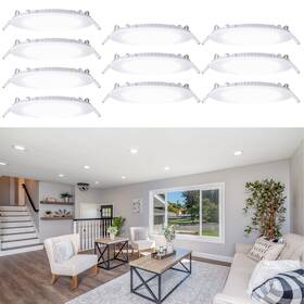 11cll001-9w10p-07 Apluschoice Delight 10 Pack Led Recessed Ceiling Light 5 Inch Round Downlight Fixture Cool White