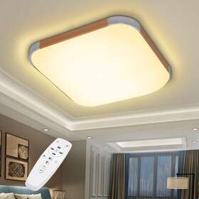 11mcl005-24w-15 Apluschoice 18 Inch 24w Dimmable Led Ceiling Light Fixture With Remote Flush Mount Lamp Bedroom
