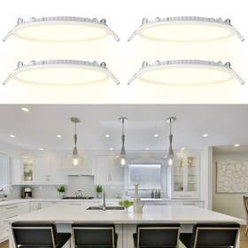Apluschoice 640671050890 15w Round Recessed Led Ceiling Panel Down Light Bulb Lamp Warm White Home 4 Pcs
