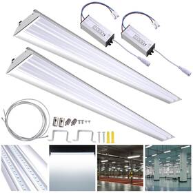 Apluschoice 657258010109 2 Pack 40w Led Shop Light Garage Workbench Utility Ceiling Lamp Aluminum 5000k