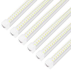 Aqiquut 764773669849 Led Shop Lights 4ft 50w 6500k 7000lm Clear White Light 4