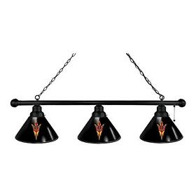 Bl3bkarizst-f Arizona State University Billiard Light 3 Shade Black Bar Fixture