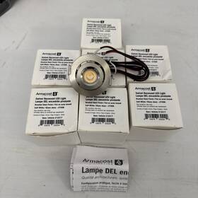 Armacost 810976030242 Led Recessed Silver Puck Light 2700k 7 Pack Swivel Head 240 Lum 3 Watts 12v