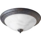 P3517-57 Art Glass Verde Faux Fixture Tiffany Close--ceiling Copper