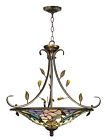Th90224 Art Tiffany Golden Glass Floral Hand-rolled Chandelier Dale 2-lig Sand