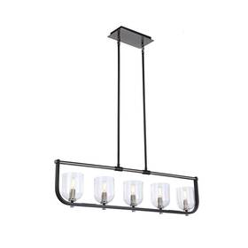 Ac11745nb Artcraft Lighting Cheshire Island Light Black And Nickel