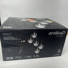 1005350611 Artika Oracle 22w Integrated Led 5-light Modern Hanging Light Chandelier -