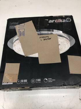 1006040372 Artika Famous 14 Inch 1-light Chrome Integrated Led Indoor Flush Mount Used