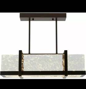 Artika 846979029648 Melted Ice Intergrated Led Pendant Light-brown.new In Distressed Open Box