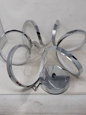 Artika 846979030958 Swirl 13 Inch Chrome Integrated Led Flush Mount