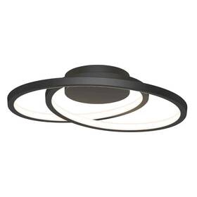 3cct Artika 846979035281 Salto 14 Inch 1-light Modern Black Integrated Led Flush Mount Ceiling